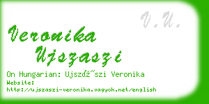 veronika ujszaszi business card